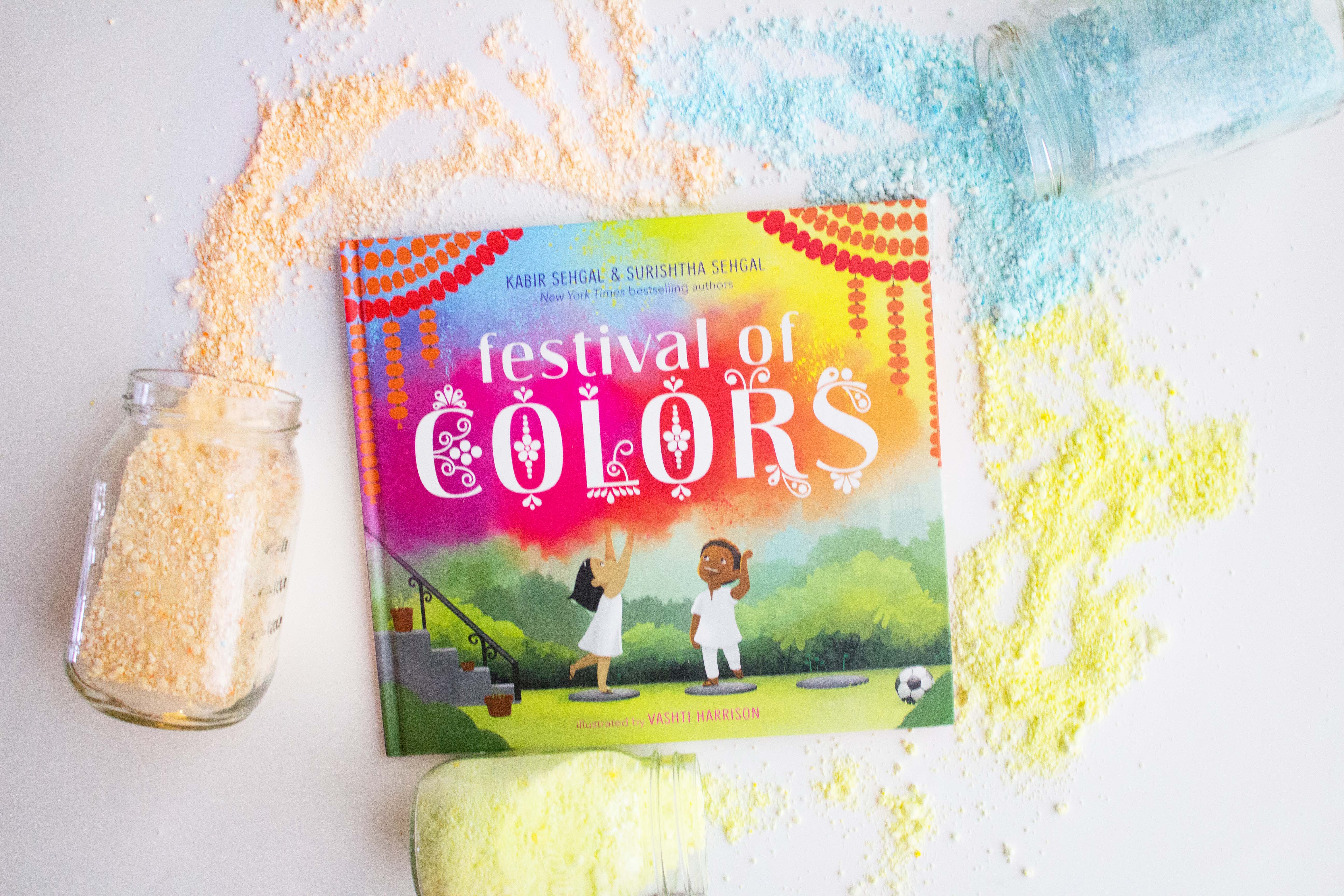 DIY "Holi Festival" Powder and "Festival of Colors" Book · Book Nerd Mommy